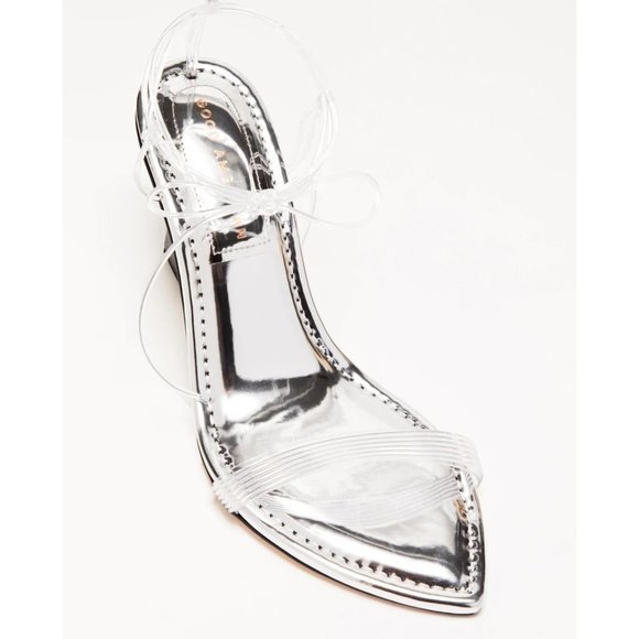 GOOD AMERICAN Cinder-F*cking-Rella Wedge in Silver - Size 7.5 - Picture 5 of 15